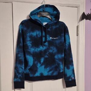 CHAMPION Blue & Navy Tie-Dye Hoodie